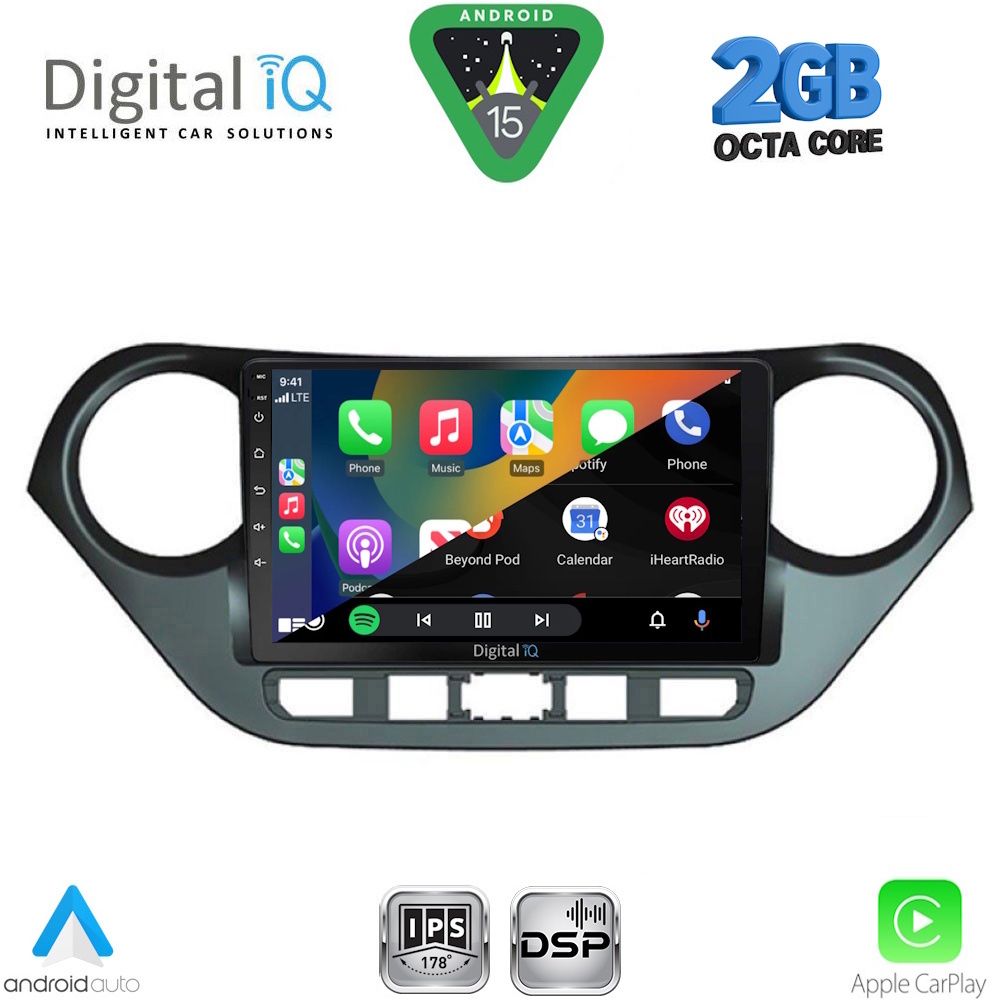 DIGITAL IQ RSF 4224_CPA (9inc) MULTIMEDIA TABLET for HYUNDAI i10 mod. 2014-2020 DIGITAL IQ RSF 4224_CPA (9inc) MULTIMEDIA TABLET for HYUNDAI i10 mod. 2014-2020