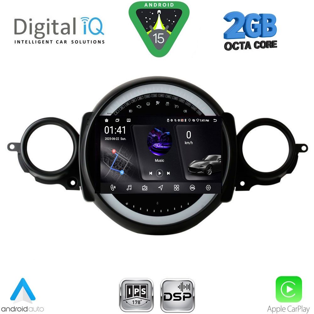 DIGITAL IQ RSF 4064_CPA (9inc) MULTIMEDIA TABLET for MINI COOPER (R56-R57) mod. 2006-2014 - CLUBMAN (R55) mod. 2007-2014 DIGITAL IQ RSF 4064_CPA (9inc) MULTIMEDIA TABLET for MINI COOPER (R56-R57) mod. 2006-2014 - CLUBMAN (R55) mod. 2007-2014