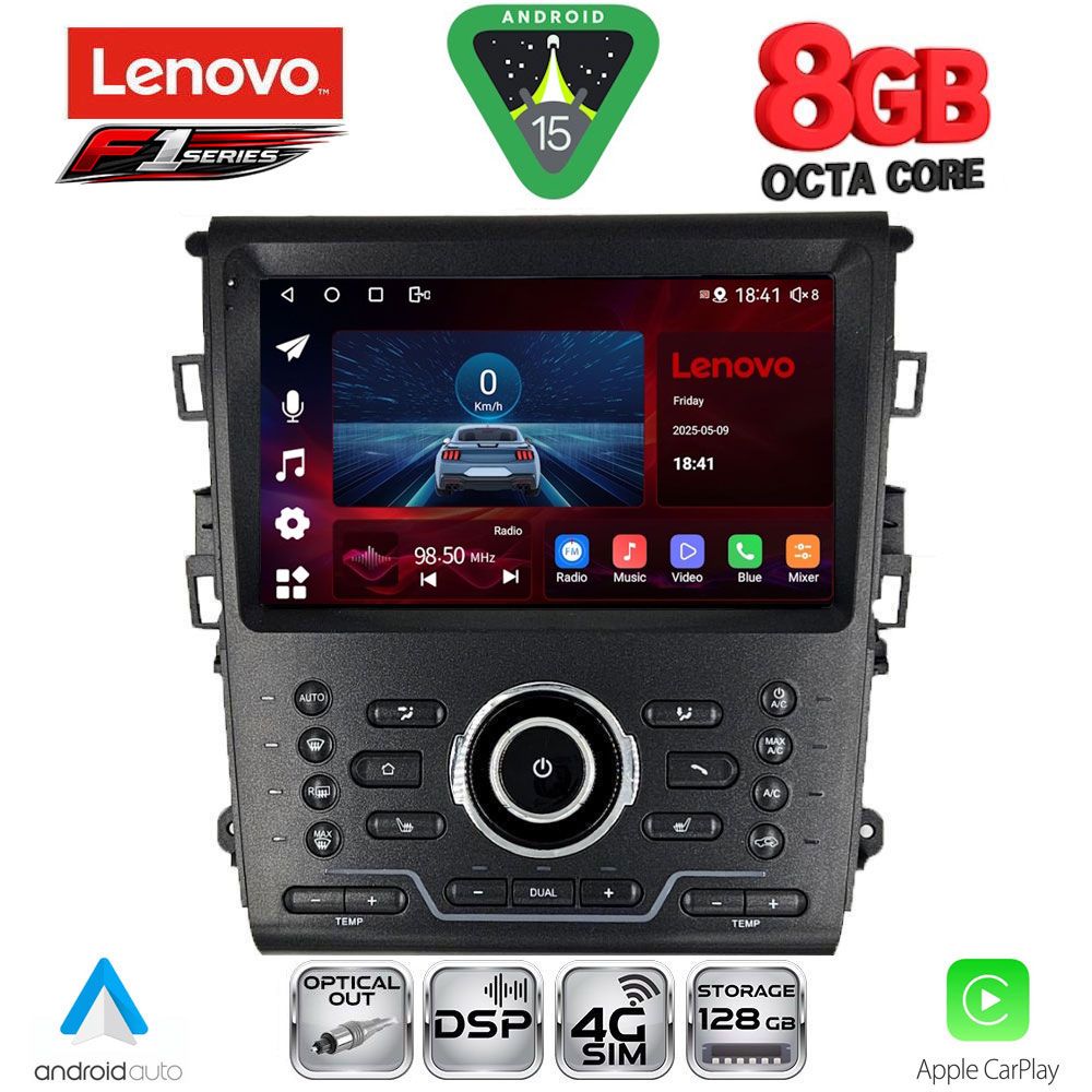 LENOVO SSR 10164_CPA CLIMA (9inc) MULTIMEDIA TABLET for FORD MONDEO mod. 2014-2023 LENOVO SSR 10164_CPA CLIMA (9inc) MULTIMEDIA TABLET for FORD MONDEO mod. 2014-2023
