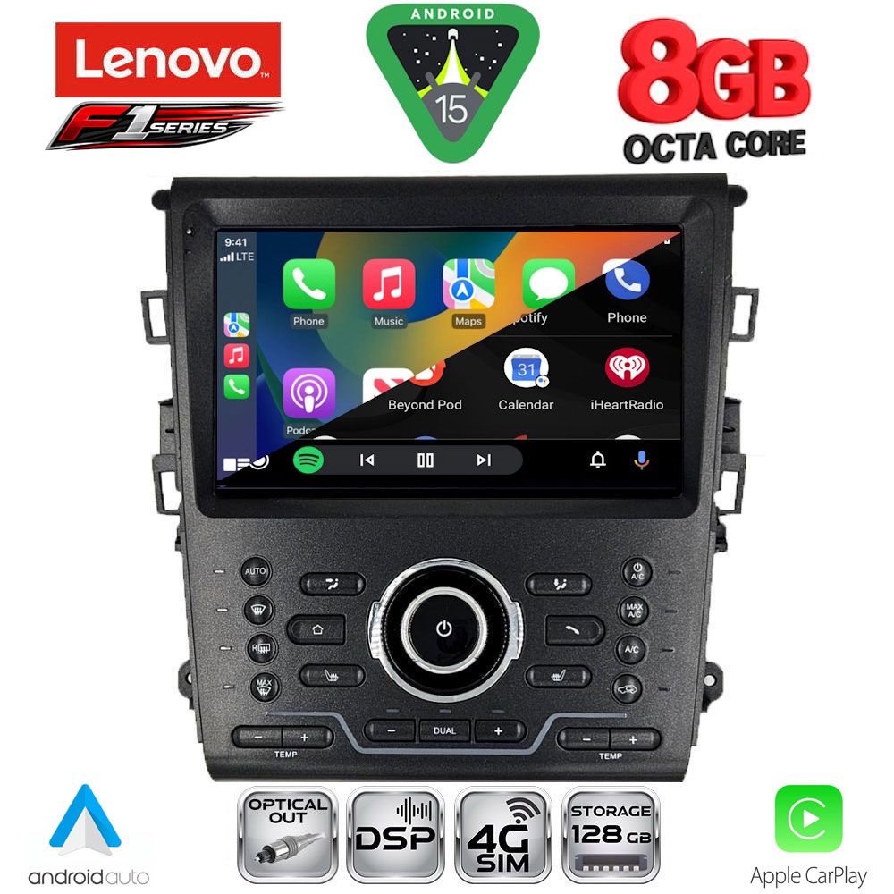LENOVO SSR 10164_CPA CLIMA (9inc) MULTIMEDIA TABLET for FORD MONDEO mod. 2014-2023 LENOVO SSR 10164_CPA CLIMA (9inc) MULTIMEDIA TABLET for FORD MONDEO mod. 2014-2023