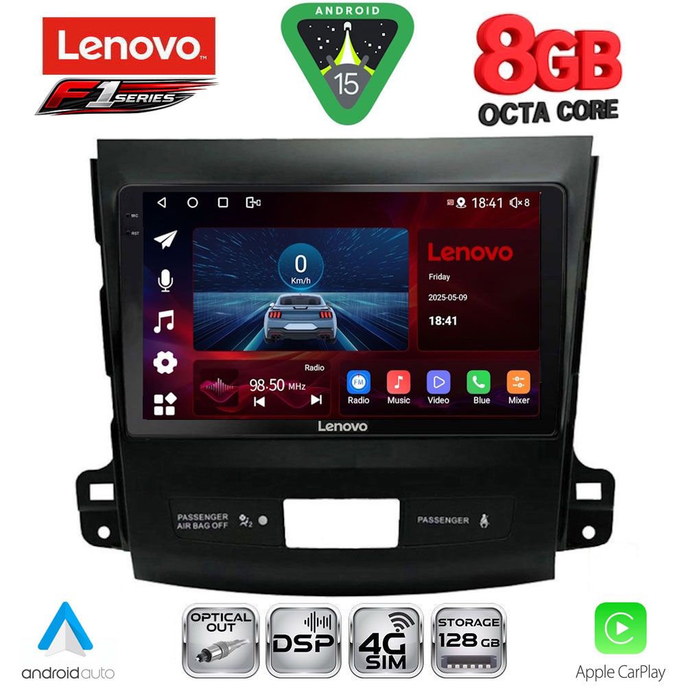 LENOVO SSR 10442_CPA (9inc) MULTIMEDIA TABLET for CITROEN C-CROSSER | MITSUBISHI OUTLANDER | PEUGEOT 4007 mod. 2006-2012 LENOVO SSR 10442_CPA (9inc) MULTIMEDIA TABLET for CITROEN C-CROSSER | MITSUBISHI OUTLANDER | PEUGEOT 4007 mod. 2006-2012