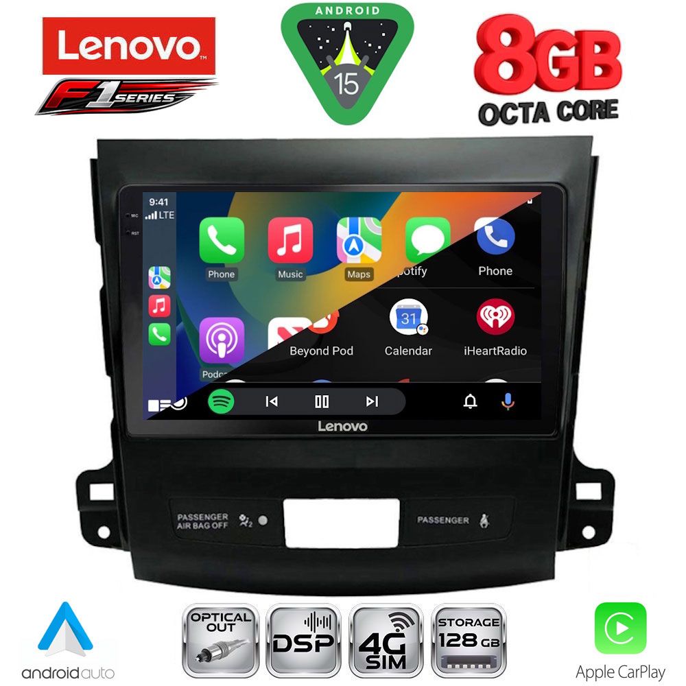 LENOVO SSR 10442_CPA (9inc) MULTIMEDIA TABLET for CITROEN C-CROSSER | MITSUBISHI OUTLANDER | PEUGEOT 4007 mod. 2006-2012 LENOVO SSR 10442_CPA (9inc) MULTIMEDIA TABLET for CITROEN C-CROSSER | MITSUBISHI OUTLANDER | PEUGEOT 4007 mod. 2006-2012