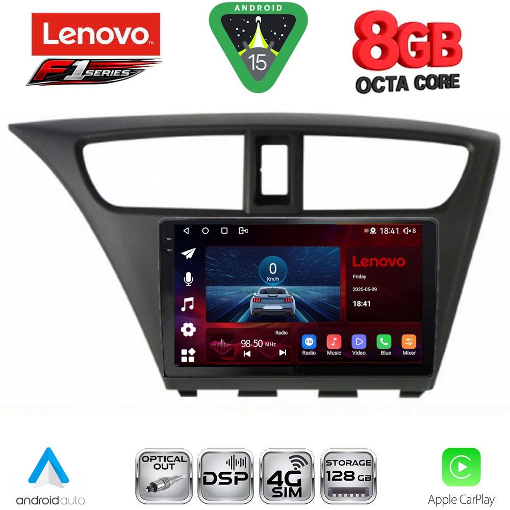 LENOVO SSR 10190_CPA (9inc) MULTIMEDIA TABLET for HONDA CIVIC mod. 2012-2016 LENOVO SSR 10190_CPA (9inc) MULTIMEDIA TABLET for HONDA CIVIC mod. 2012-2016