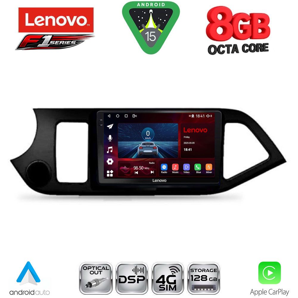 LENOVO SSR 10308_CPA (9inc) MULTIMEDIA TABLET for KIA PICANTO mod. 2011-2017 LENOVO SSR 10308_CPA (9inc) MULTIMEDIA TABLET for KIA PICANTO mod. 2011-2017