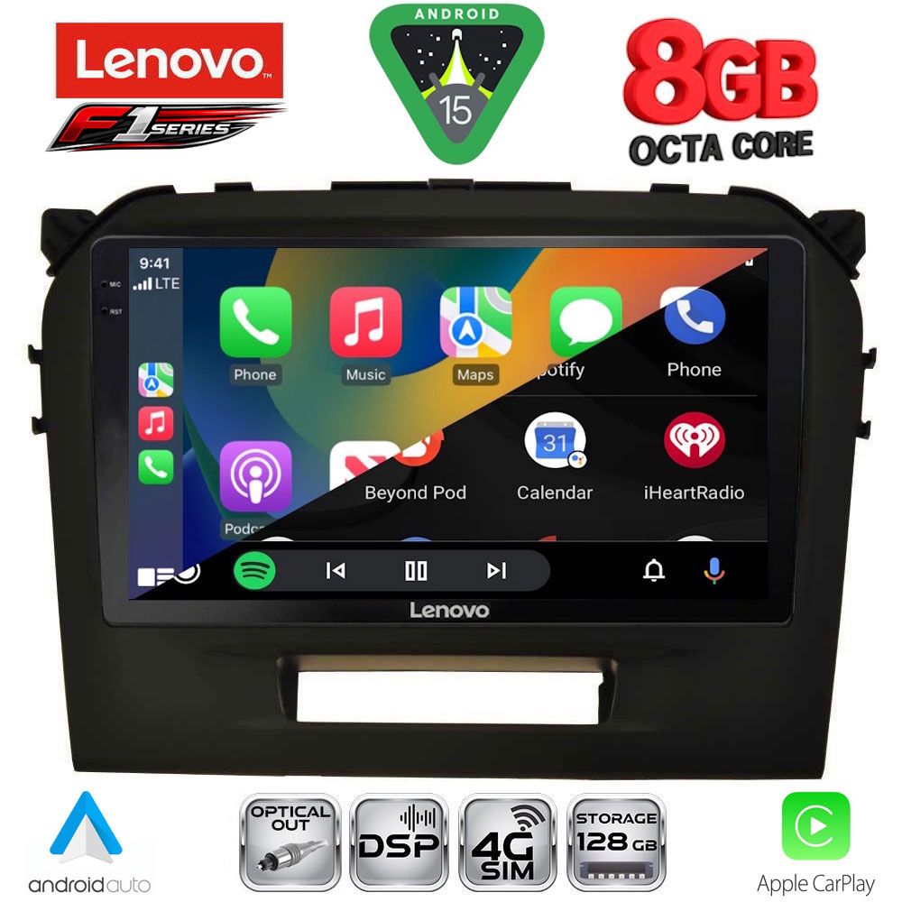 LENOVO SSR 10697BL_CPA (9inc) MULTIMEDIA TABLET for SUZUKI VITARA mod. 2016-2022 (BLACK) LENOVO SSR 10697BL_CPA (9inc) MULTIMEDIA TABLET for SUZUKI VITARA mod. 2016-2022 (BLACK)