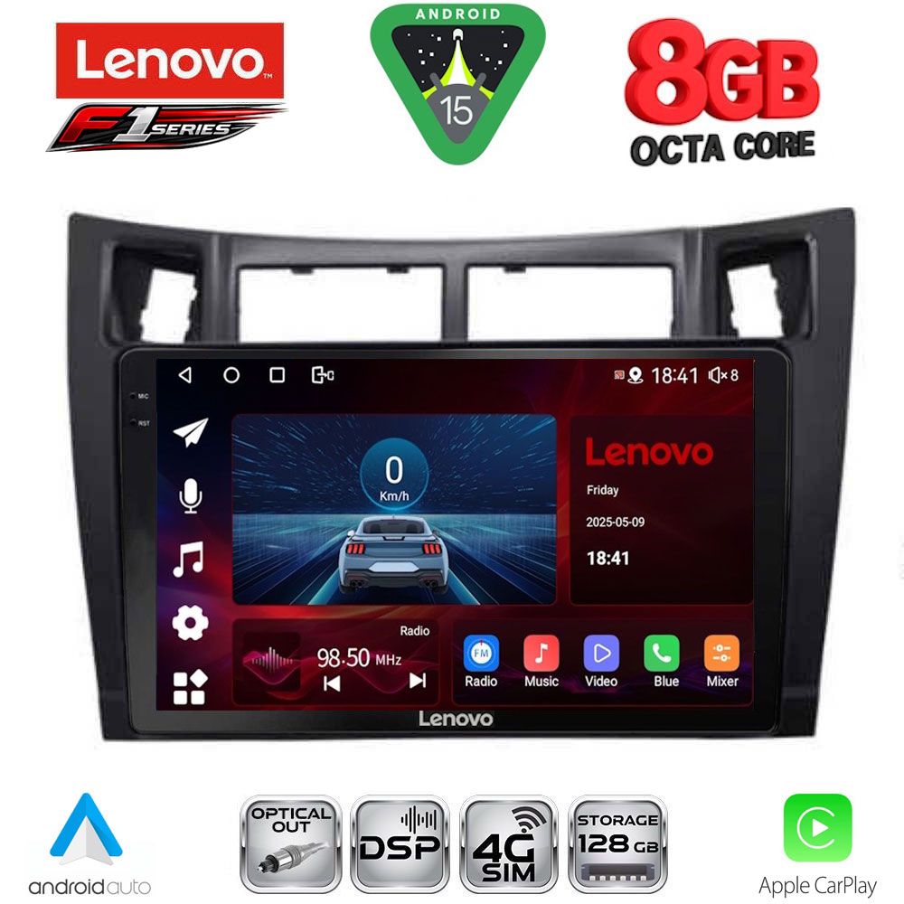 LENOVO SSR 10736BL_CPA (9inc) MULTIMEDIA TABLET for TOYOTA YARIS mod. 2006-2011 (BLACK) LENOVO SSR 10736BL_CPA (9inc) MULTIMEDIA TABLET for TOYOTA YARIS mod. 2006-2011 (BLACK)
