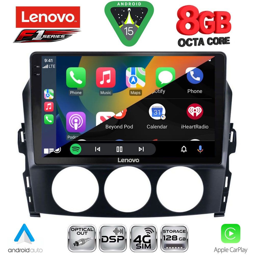 LENOVO SSR 10392_CPA (9inc) MULTIMEDIA TABLET for MAZDA MX5 mod. 2005-2015 LENOVO SSR 10392_CPA (9inc) MULTIMEDIA TABLET for MAZDA MX5 mod. 2005-2015