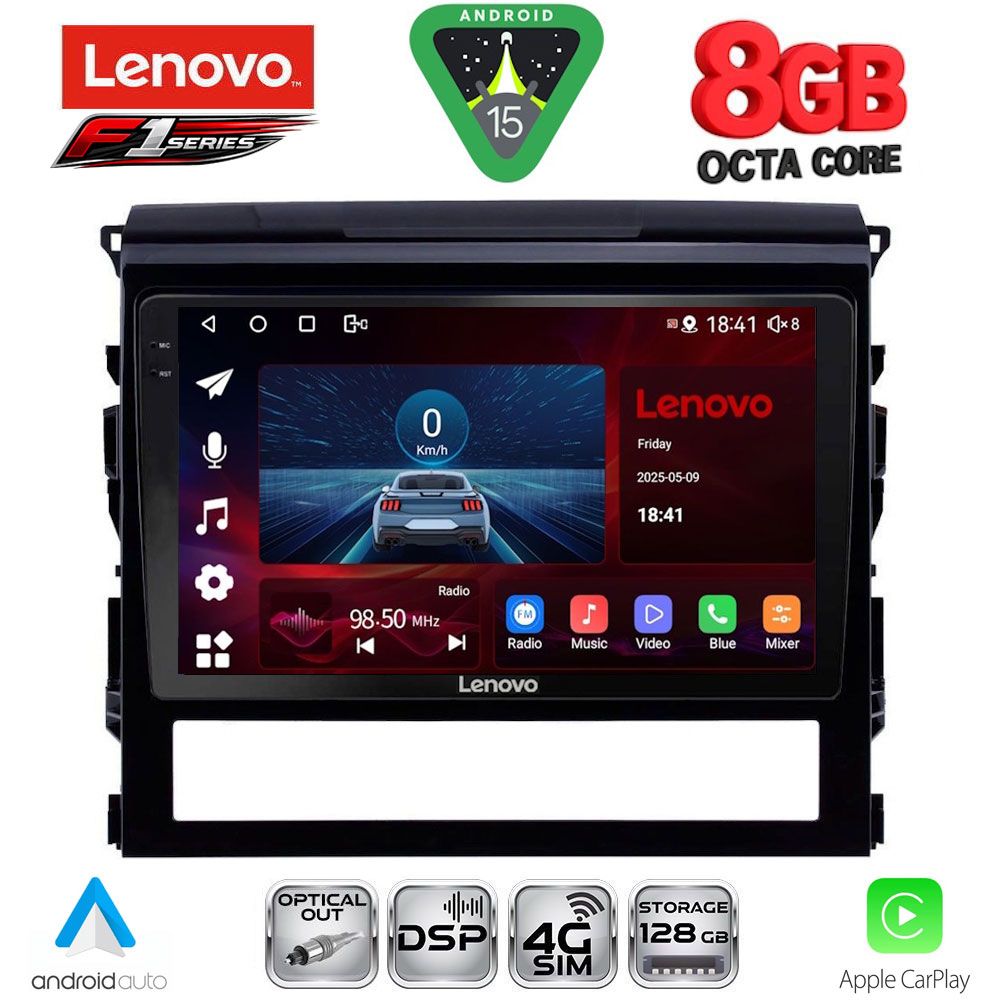 LENOVO SSR 10725_CPA (9inc) MULTIMEDIA TABLET for TOYOTA LANDCRUISER mod. 2016-2019 LENOVO SSR 10725_CPA (9inc) MULTIMEDIA TABLET for TOYOTA LANDCRUISER mod. 2016-2019