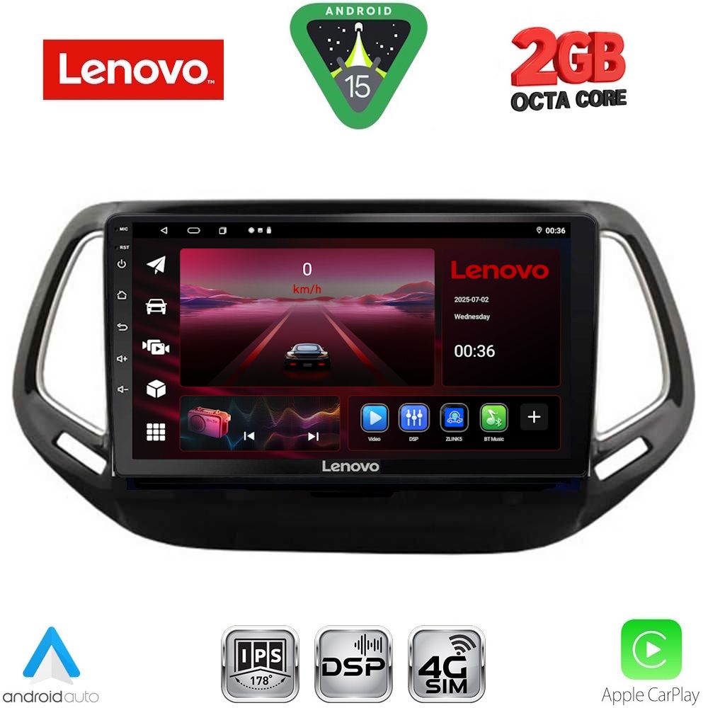 LENOVO LVF 5278_CPA (10inc) MULTIMEDIA TABLET for JEEP COMPASS mod. 2016-2021 LENOVO LVF 5278_CPA (10inc) MULTIMEDIA TABLET for JEEP COMPASS mod. 2016-2021