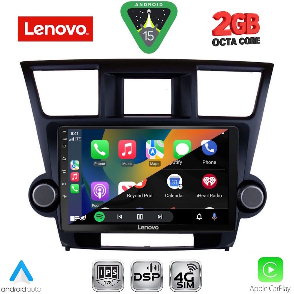 LENOVO LVF 5719_CPA (10inc) MULTIMEDIA TABLET for TOYOTA HIGHLANDER mod. 2008-2015 LENOVO LVF 5719_CPA (10inc) MULTIMEDIA TABLET for TOYOTA HIGHLANDER mod. 2008-2015