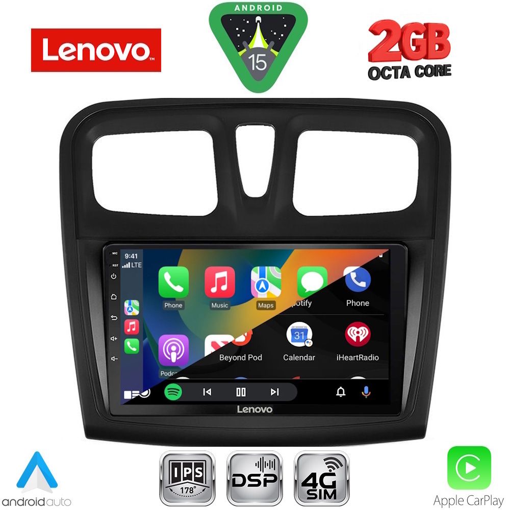 LENOVO LVF 5108SQ_CPA (9inc) MULTIMEDIA TABLET for DACIA LOGAN – SANDERO mod. 2012-2019 LENOVO LVF 5108SQ_CPA (9inc) MULTIMEDIA TABLET for DACIA LOGAN – SANDERO mod. 2012-2019