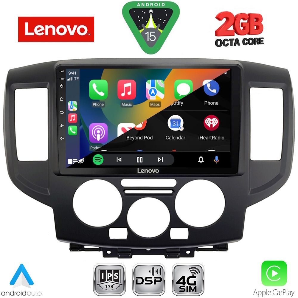 LENOVO LVF 5458BL_CPA (9inc) MULTIMEDIA TABLET for NISSAN NV 200 mod. 2009-2020 (BLACK) LENOVO LVF 5458BL_CPA (9inc) MULTIMEDIA TABLET for NISSAN NV 200 mod. 2009-2020 (BLACK)
