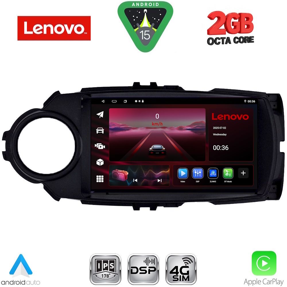 LENOVO LVF 5737FL_CPA (9inc) MULTIMEDIA TABLET for TOYOTA YARIS mod. 2015-2020 LENOVO LVF 5737FL_CPA (9inc) MULTIMEDIA TABLET for TOYOTA YARIS mod. 2015-2020