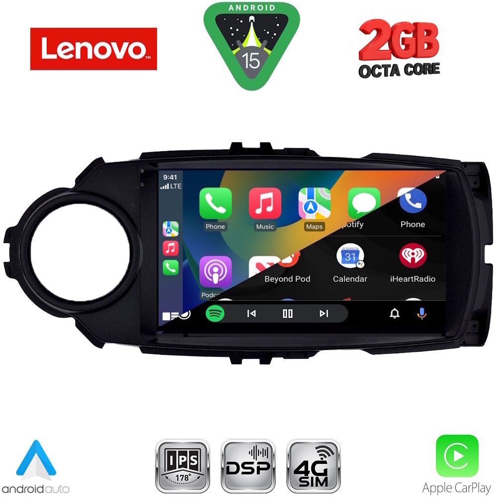 LENOVO LVF 5737FL_CPA (9inc) MULTIMEDIA TABLET for TOYOTA YARIS mod. 2015-2020 LENOVO LVF 5737FL_CPA (9inc) MULTIMEDIA TABLET for TOYOTA YARIS mod. 2015-2020