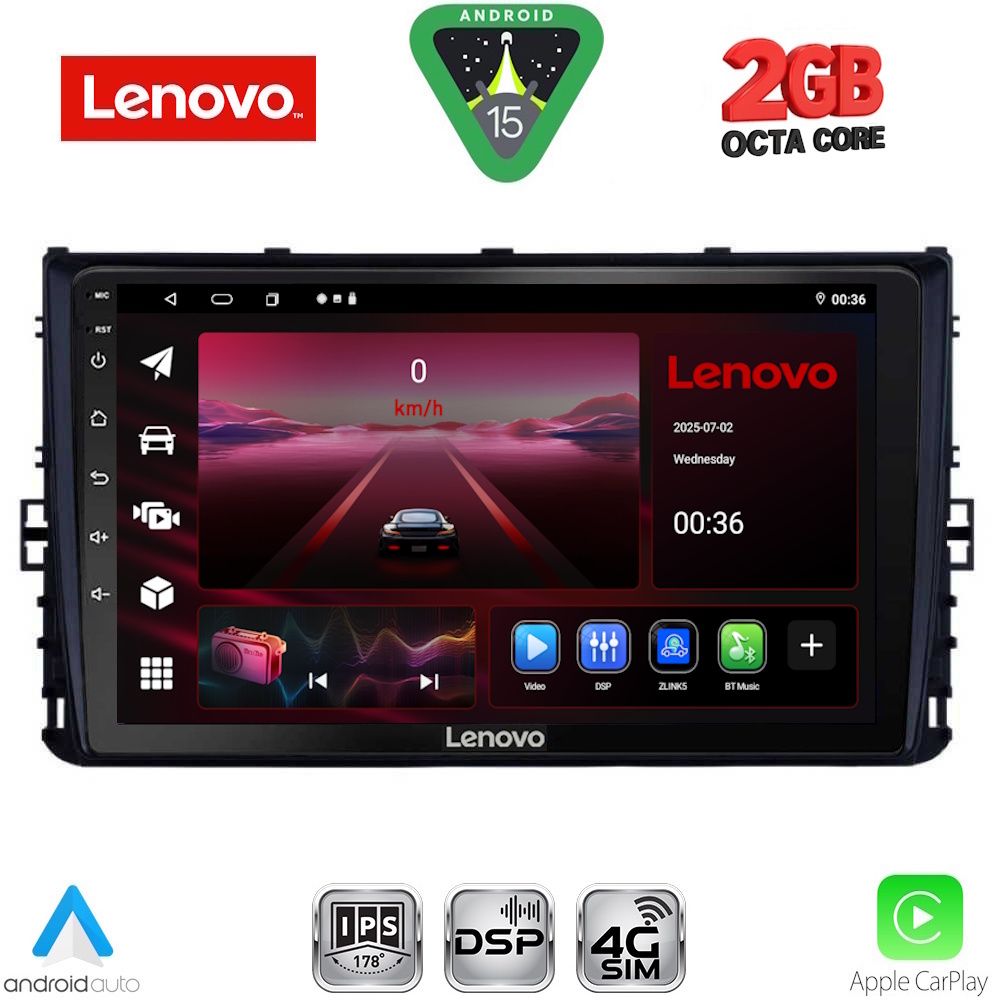 LENOVO LVF 5758_CPA (9inc) MULTIMEDIA TABLET for VW POLO – TROC – TCROSS - TAIGO mod. 2017-2026 LENOVO LVF 5758_CPA (9inc) MULTIMEDIA TABLET for VW POLO – TROC – TCROSS - TAIGO mod. 2017-2026