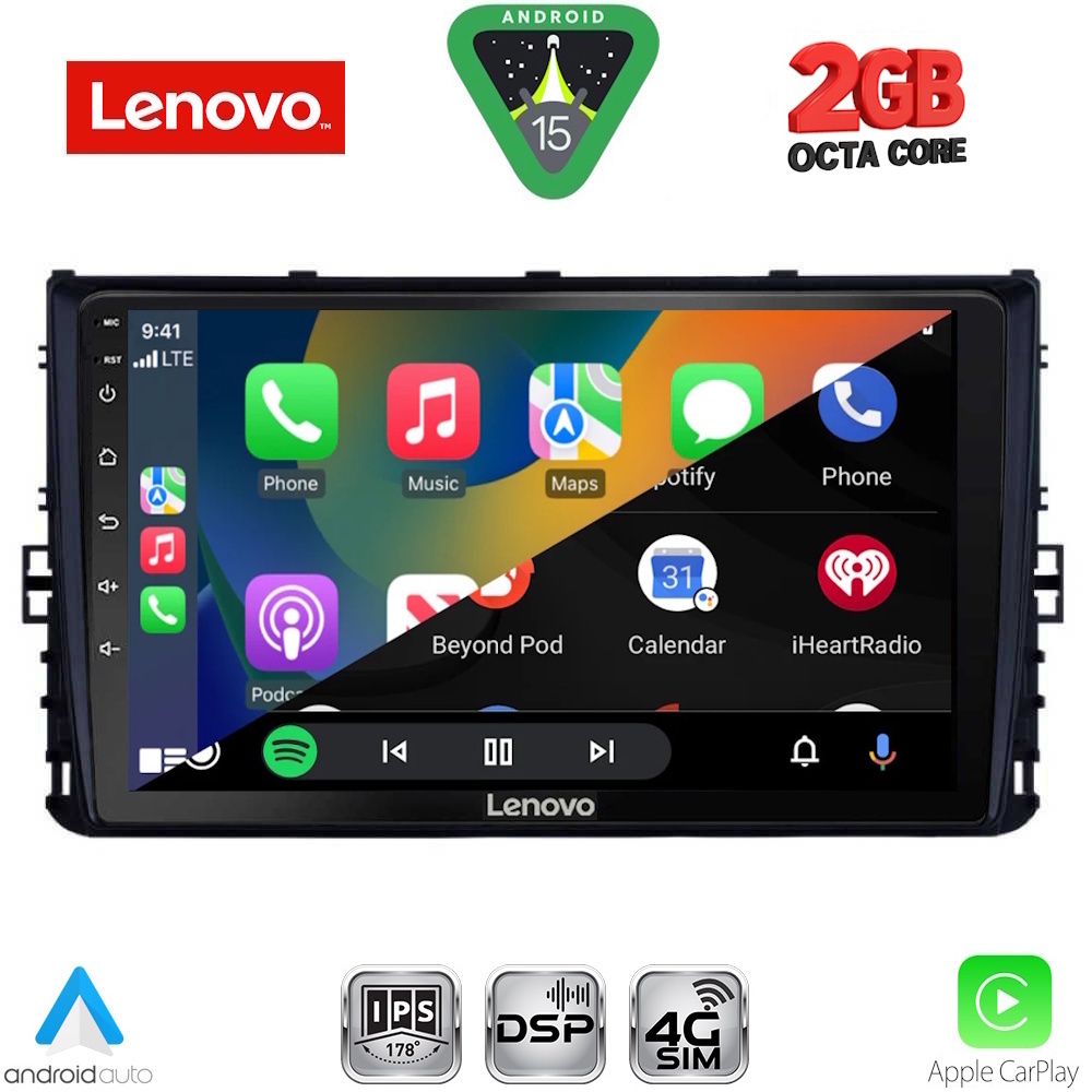 LENOVO LVF 5758_CPA (9inc) MULTIMEDIA TABLET for VW POLO – TROC – TCROSS - TAIGO mod. 2017-2026 LENOVO LVF 5758_CPA (9inc) MULTIMEDIA TABLET for VW POLO – TROC – TCROSS - TAIGO mod. 2017-2026