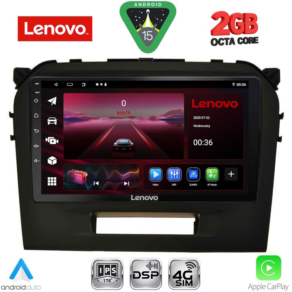 LENOVO LVF 5697BL_CPA (9inc) MULTIMEDIA TABLET for SUZUKI VITARA mod. 2016-2025 (BLACK) LENOVO LVF 5697BL_CPA (9inc) MULTIMEDIA TABLET for SUZUKI VITARA mod. 2016-2025 (BLACK)