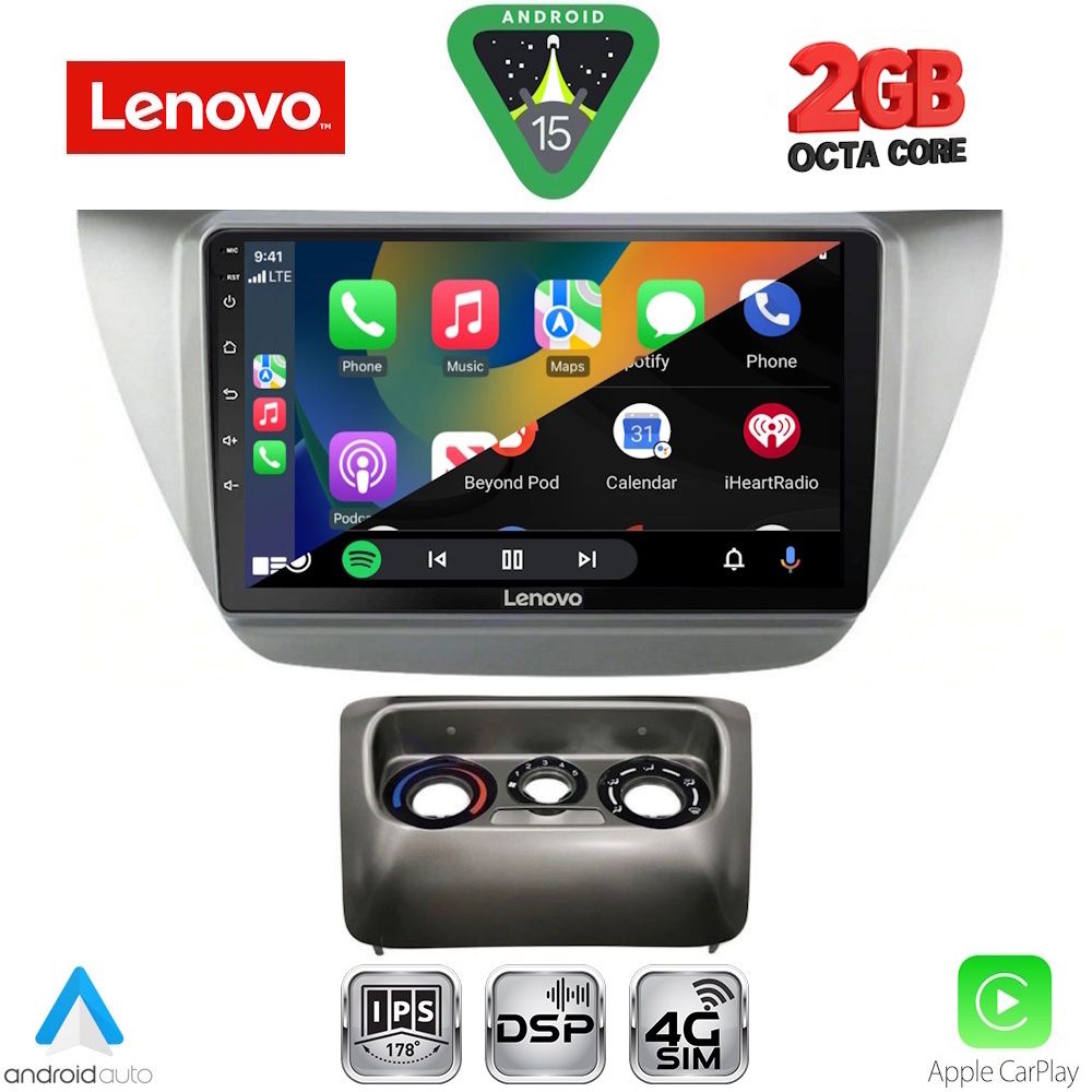 LENOVO LVF 5433_CPA (9inc) MULTIMEDIA TABLET for MITSUBISHI LANCER mod. 2000-2007 LENOVO LVF 5433_CPA (9inc) MULTIMEDIA TABLET for MITSUBISHI LANCER mod. 2000-2007