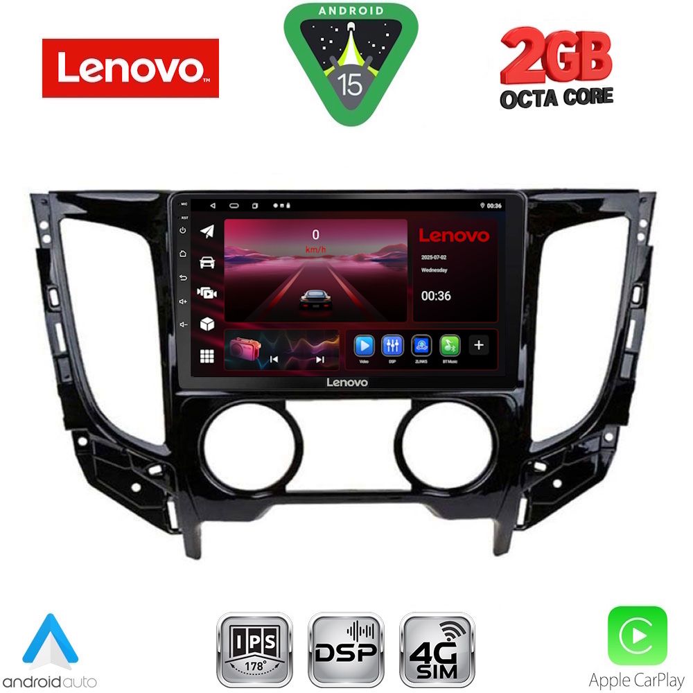 LENOVO LVF 5437_CPA A/C (9inc) MULTIMEDIA TABLET for MITSUBISHI L200 mod. 2015-2019 with A/C LENOVO LVF 5437_CPA A/C (9inc) MULTIMEDIA TABLET for MITSUBISHI L200 mod. 2015-2019 with A/C