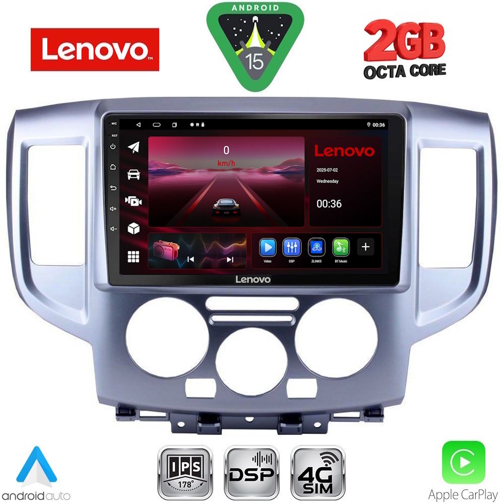 LENOVO LVF 5458SL_CPA (9inc) MULTIMEDIA TABLET for NISSAN NV 200 mod. 2009-2020 (SILVER) LENOVO LVF 5458SL_CPA (9inc) MULTIMEDIA TABLET for NISSAN NV 200 mod. 2009-2020 (SILVER)
