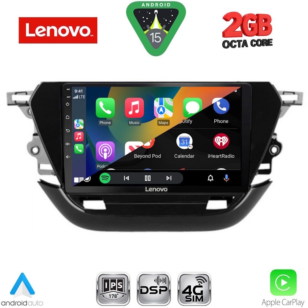 LENOVO LVF 5487_CPA (9inc) MULTIMEDIA TABLET for OPEL CORSA F mod. 2019-2024 LENOVO LVF 5487_CPA (9inc) MULTIMEDIA TABLET for OPEL CORSA F mod. 2019-2024