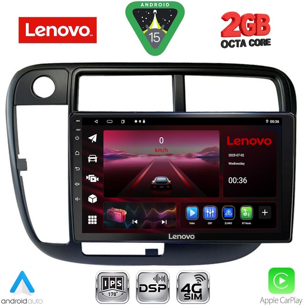 LENOVO LVF 5186_CPA CLIMA (9inc) MULTIMEDIA TABLET for HONDA CIVIC mod. 1995-2001 LENOVO LVF 5186_CPA CLIMA (9inc) MULTIMEDIA TABLET for HONDA CIVIC mod. 1995-2001