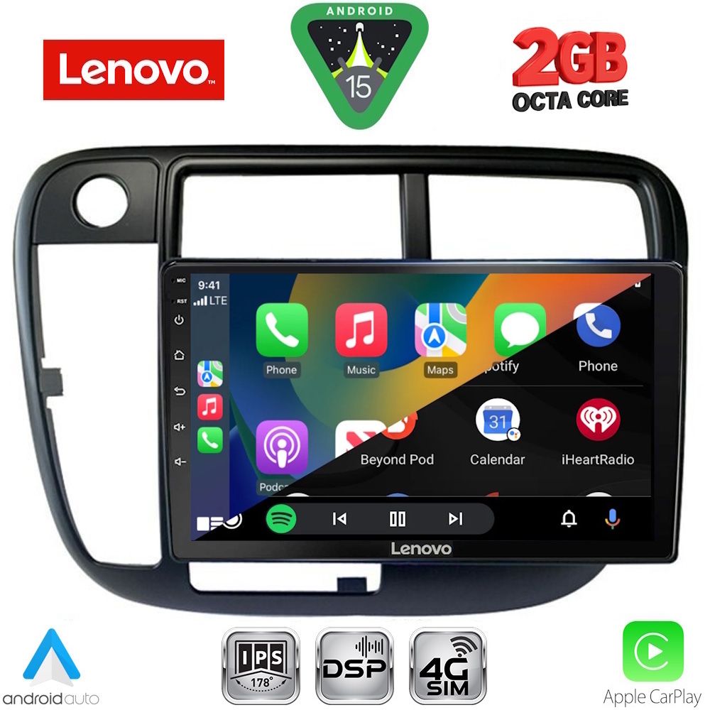 LENOVO LVF 5186_CPA CLIMA (9inc) MULTIMEDIA TABLET for HONDA CIVIC mod. 1995-2001 LENOVO LVF 5186_CPA CLIMA (9inc) MULTIMEDIA TABLET for HONDA CIVIC mod. 1995-2001
