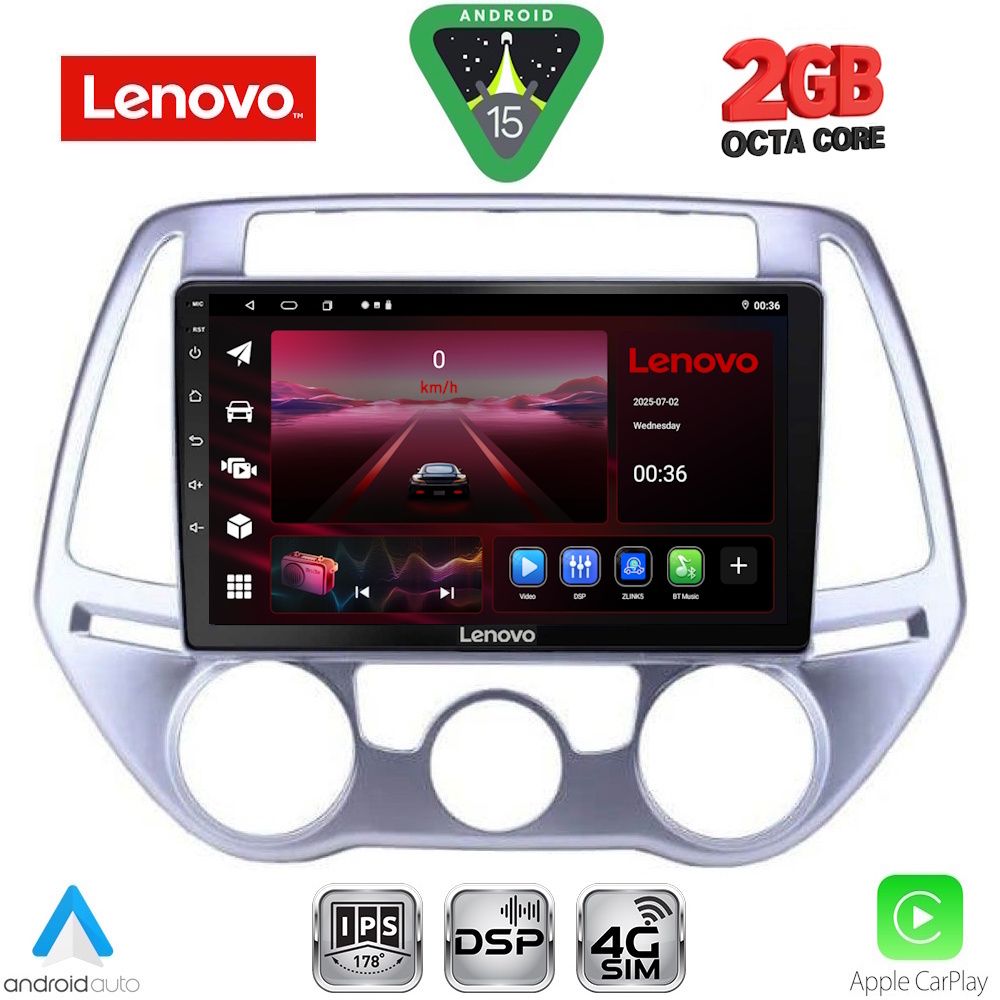 LENOVO LVF 5227_CPA A/C (9inc) MULTIMEDIA TABLET for HYUNDAI i20 mod. 2008-2012 LENOVO LVF 5227_CPA A/C (9inc) MULTIMEDIA TABLET for HYUNDAI i20 mod. 2008-2012