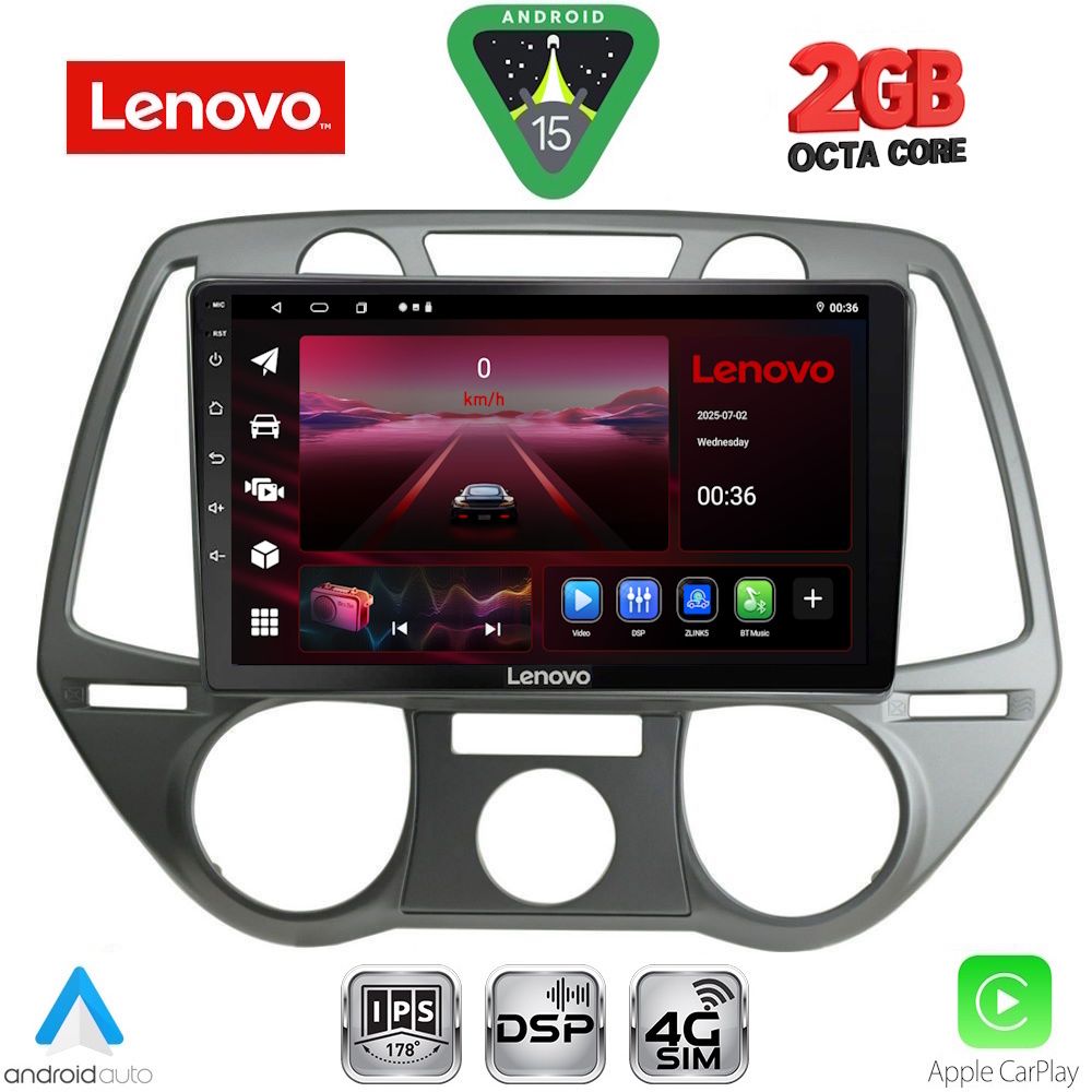 LENOVO LVF 5228_CPA A/C (9inc) MULTIMEDIA TABLET for HYUNDAI i20 mod. 2008-2012 LENOVO LVF 5228_CPA A/C (9inc) MULTIMEDIA TABLET for HYUNDAI i20 mod. 2008-2012