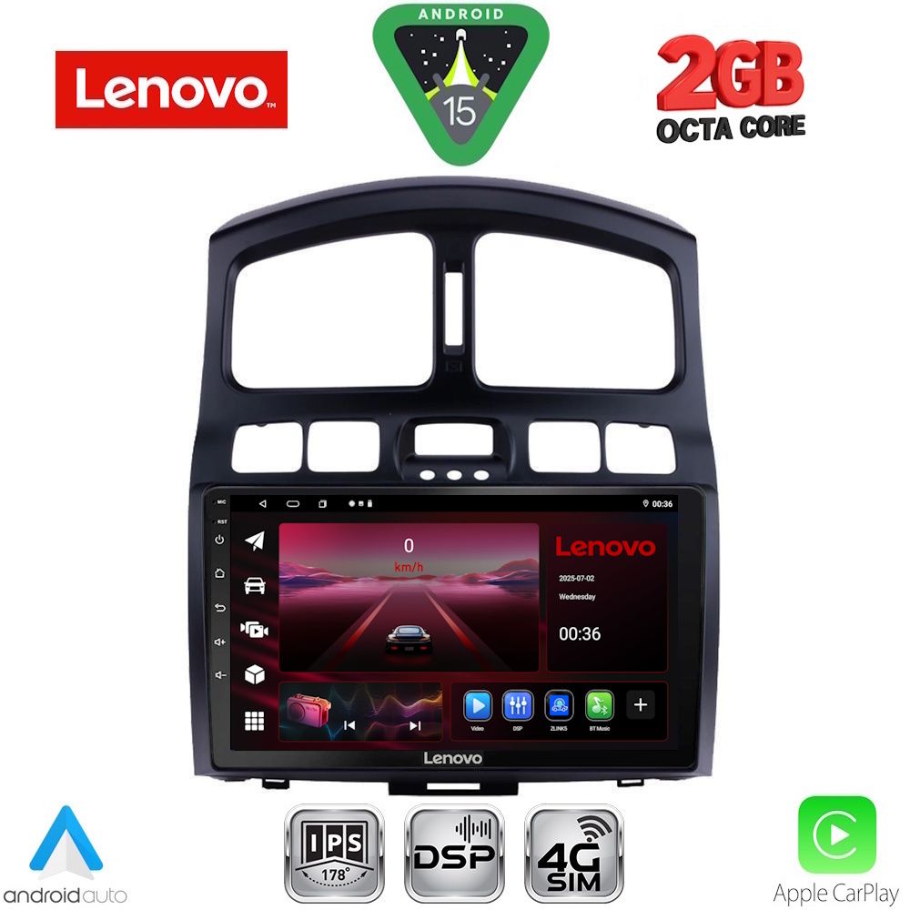 LENOVO LVF 5236_CPA (9inc) MULTIMEDIA TABLET for HYUNDAI SANTA FE mod. 2003-2006 LENOVO LVF 5236_CPA (9inc) MULTIMEDIA TABLET for HYUNDAI SANTA FE mod. 2003-2006
