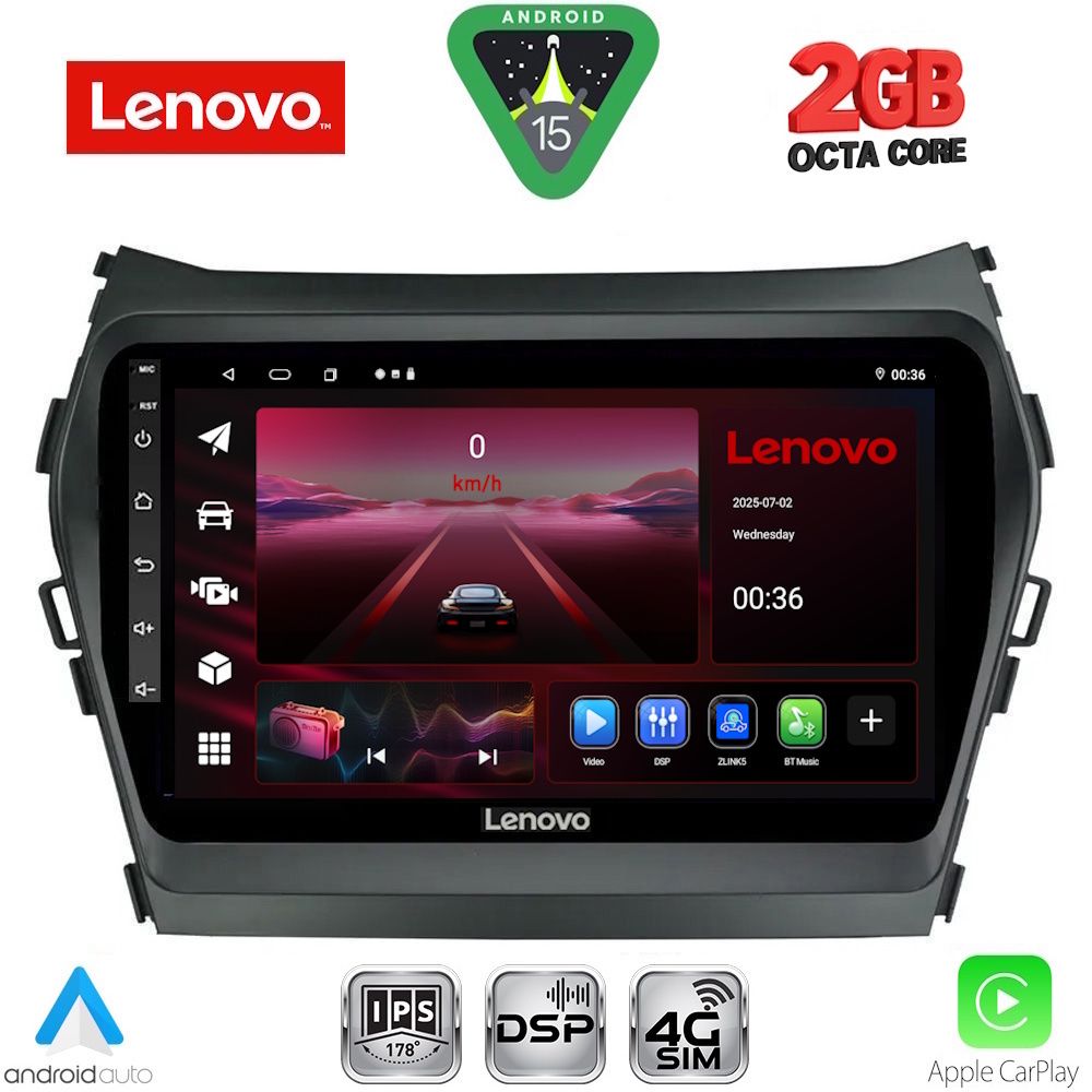 LENOVO LVF 5238_CPA (9inc) MULTIMEDIA TABLET for HYUNDAI IX45 - SANTA FE mod. 2013-2017 LENOVO LVF 5238_CPA (9inc) MULTIMEDIA TABLET for HYUNDAI IX45 - SANTA FE mod. 2013-2017