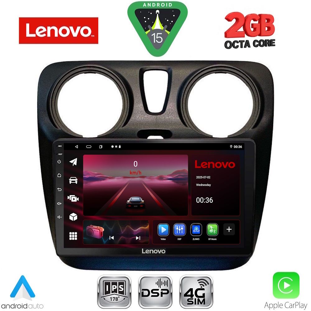 LENOVO LVF 5112_CPA (9inc) MULTIMEDIA TABLET for DACIA DOKKER 2012-2022 LENOVO LVF 5112_CPA (9inc) MULTIMEDIA TABLET for DACIA DOKKER 2012-2022