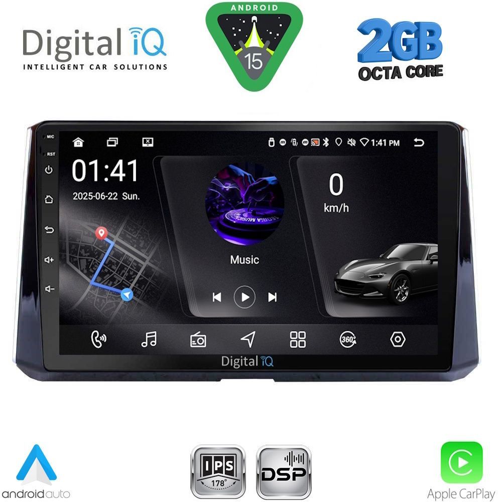 DIGITAL IQ RSF 4716_CPA (10inc) MULTIMEDIA TABLET for TOYOTA COROLLA mod. 2019-2026 DIGITAL IQ RSF 4716_CPA (10inc) MULTIMEDIA TABLET for TOYOTA COROLLA mod. 2019-2026
