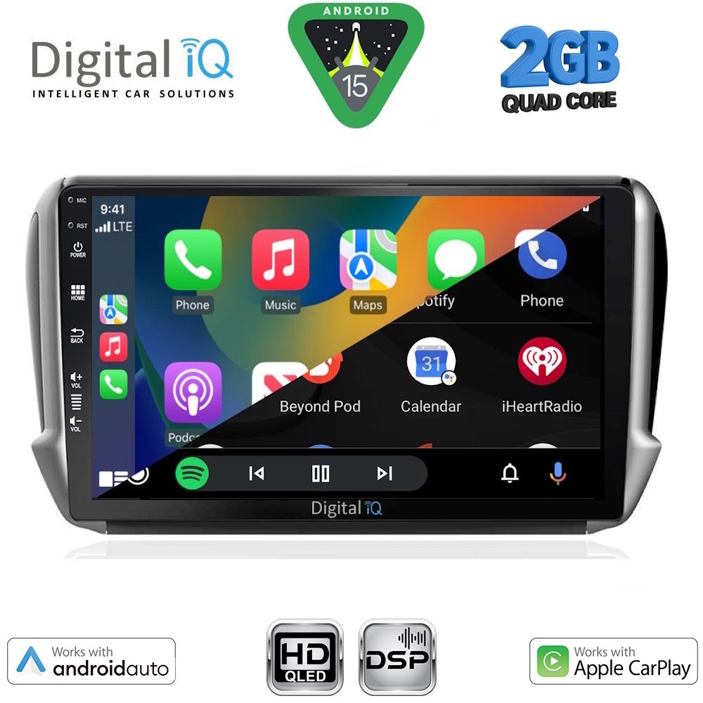 DIGITAL IQ BXC 3508_CPAA (10inc) MULTIMEDIA TABLET for PEUGEOT 208-2008 mod. 2012-2021 DIGITAL IQ BXC 3508_CPAA (10inc) MULTIMEDIA TABLET for PEUGEOT 208-2008 mod. 2012-2021