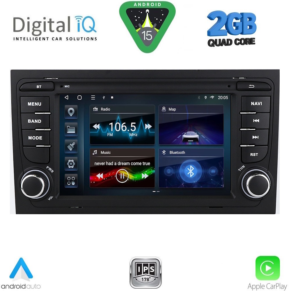 DIGITAL IQ BLD 250_CPA (7" DECK) MULTIMEDIA SYSTEM for AUDI A4 mod. 2002-2008 DIGITAL IQ BLD 250_CPA (7" DECK) MULTIMEDIA SYSTEM for AUDI A4 mod. 2002-2008