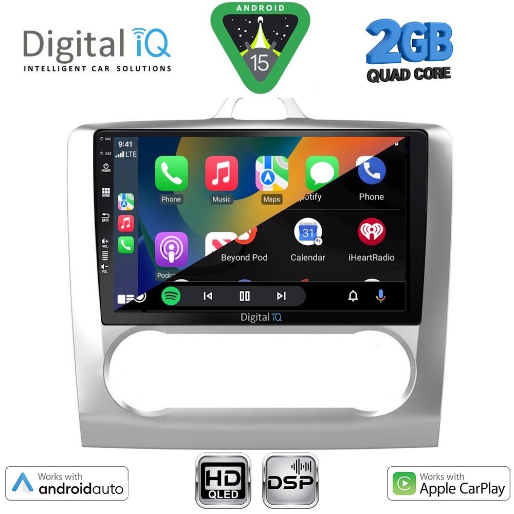 DIGITAL IQ BXC 3156SL_CPAA CLIMA (9inc) MULTIMEDIA TABLET for FORD FOCUS mod. 2005-2012 (SILVER) DIGITAL IQ BXC 3156SL_CPAA CLIMA (9inc) MULTIMEDIA TABLET for FORD FOCUS mod. 2005-2012 (SILVER)