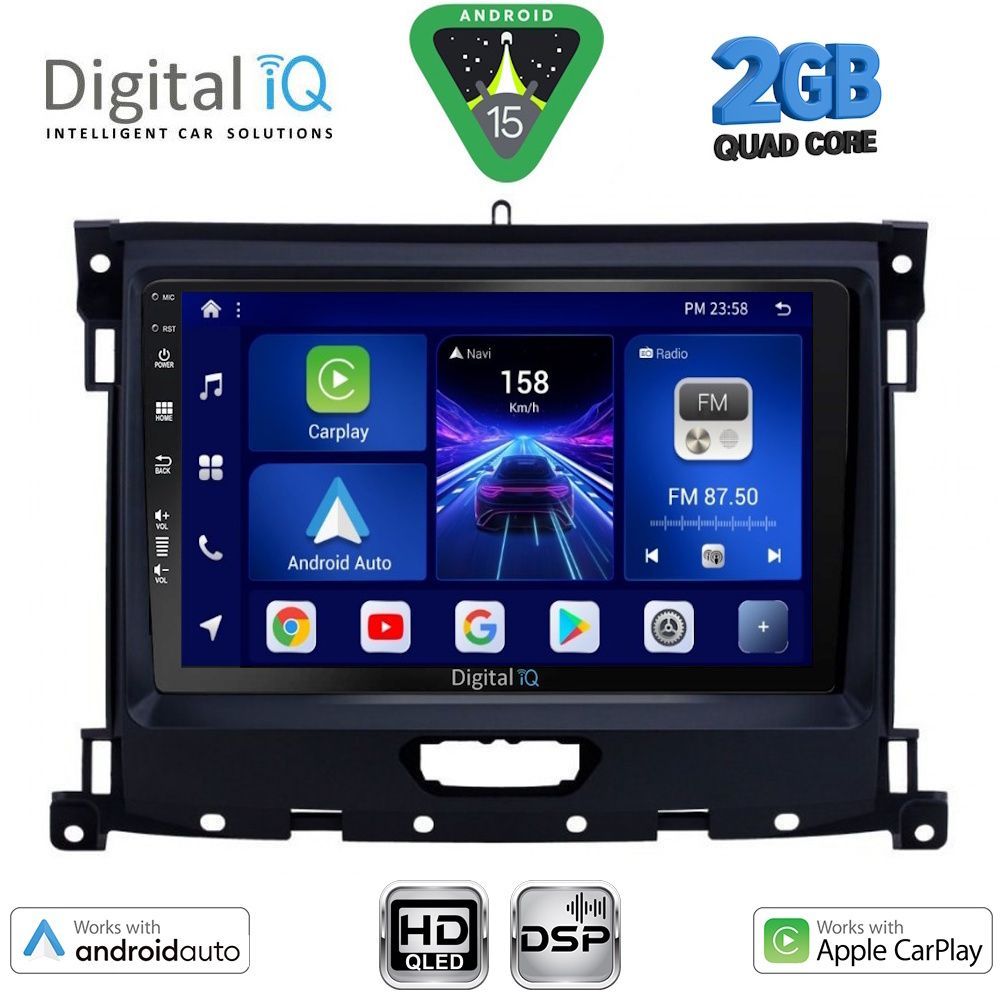 DIGITAL IQ BXC 3173_CPAA (9inc) MULTIMEDIA TABLET for FORD RANGER mod. 2018-2023 DIGITAL IQ BXC 3173_CPAA (9inc) MULTIMEDIA TABLET for FORD RANGER mod. 2018-2023