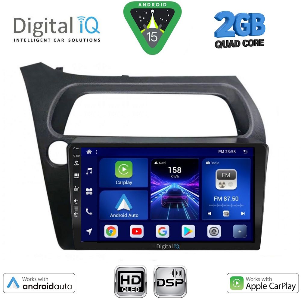 DIGITAL IQ BXC 3189_CPAA (9inc) MULTIMEDIA TABLET for HONDA CIVIC 3D-5D mod. 2006-2012 DIGITAL IQ BXC 3189_CPAA (9inc) MULTIMEDIA TABLET for HONDA CIVIC 3D-5D mod. 2006-2012