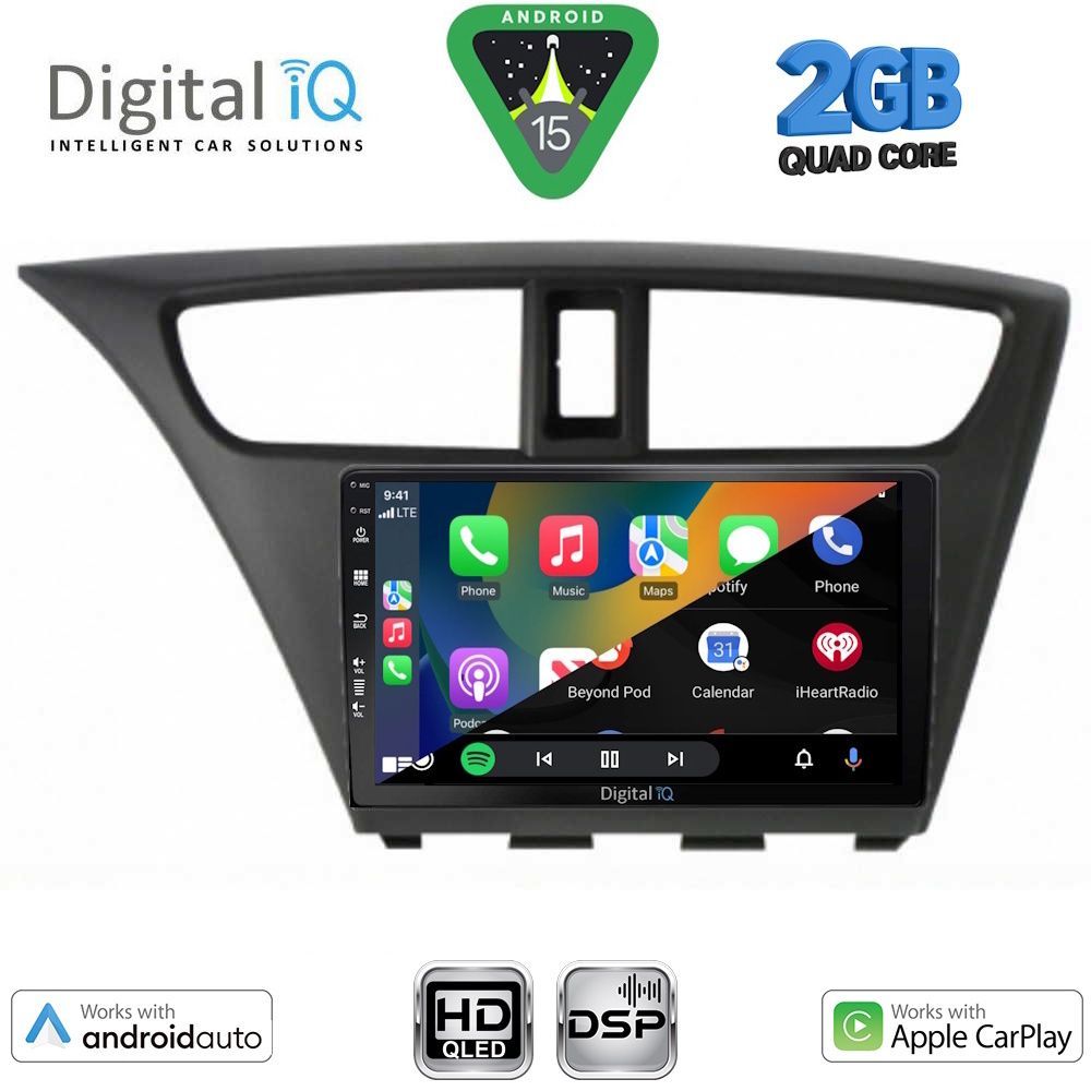 DIGITAL IQ BXC 3190_CPAA (9inc) MULTIMEDIA TABLET for HONDA CIVIC mod. 2012-2016 DIGITAL IQ BXC 3190_CPAA (9inc) MULTIMEDIA TABLET for HONDA CIVIC mod. 2012-2016