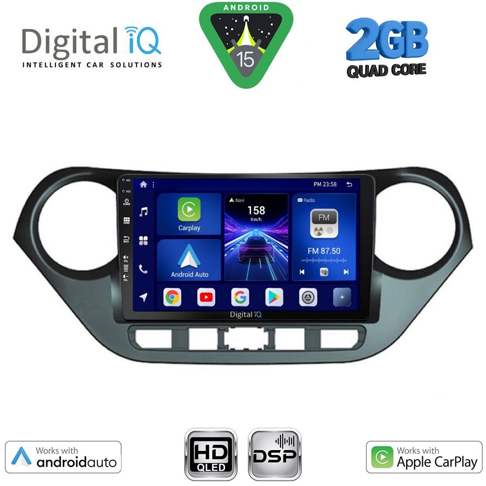 DIGITAL IQ BXC 3224_CPAA (9inc) MULTIMEDIA TABLET for HYUNDAI i10 mod. 2014-2020 DIGITAL IQ BXC 3224_CPAA (9inc) MULTIMEDIA TABLET for HYUNDAI i10 mod. 2014-2020