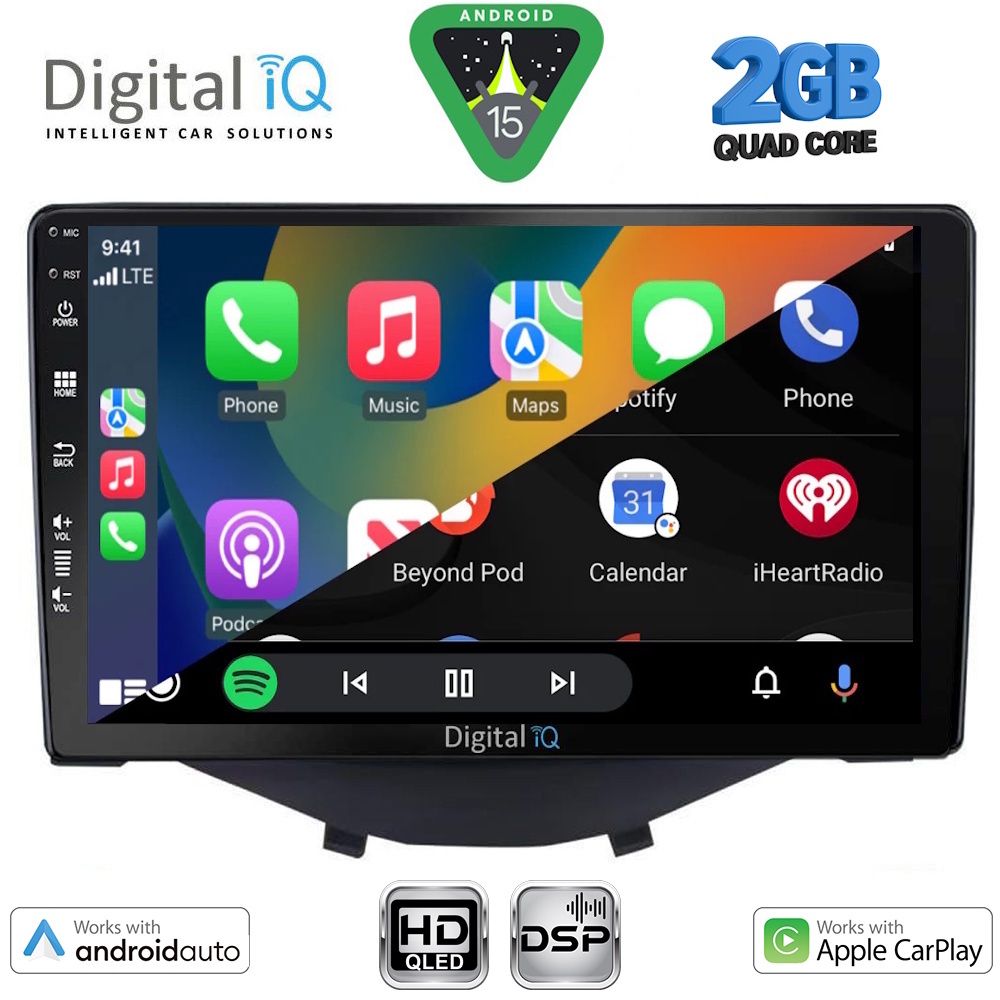 DIGITAL IQ BXC 3715_CPAA CLIMA-A/C (9inc) MULTIMEDIA TABLET for CITROEN C1-PEUGEOT 108-TOYOTA AYGO mod. 2014-2022 DIGITAL IQ BXC 3715_CPAA CLIMA-A/C (9inc) MULTIMEDIA TABLET for CITROEN C1-PEUGEOT 108-TOYOTA AYGO mod. 2014-2022