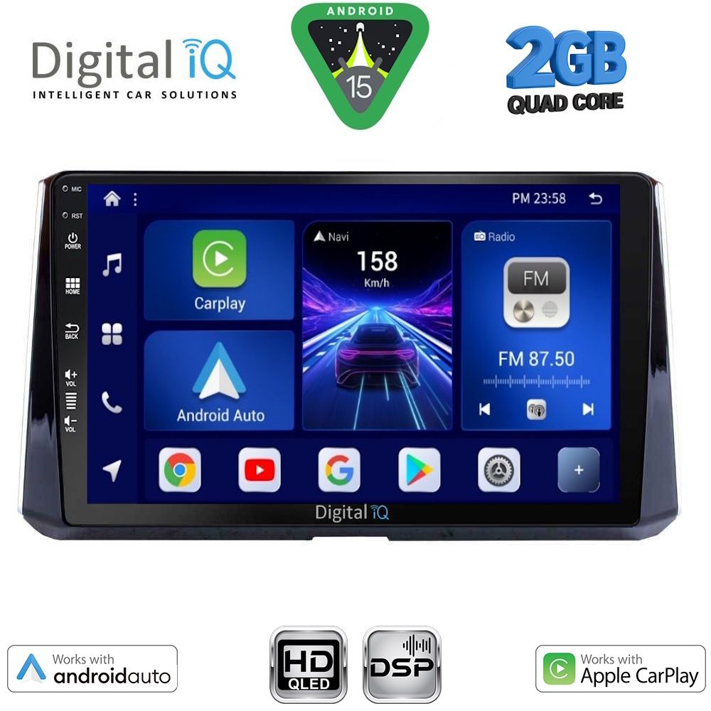 DIGITAL IQ BXC 3716_CPAA (10inc) MULTIMEDIA TABLET for TOYOTA COROLLA mod. 2019-2026 DIGITAL IQ BXC 3716_CPAA (10inc) MULTIMEDIA TABLET for TOYOTA COROLLA mod. 2019-2026