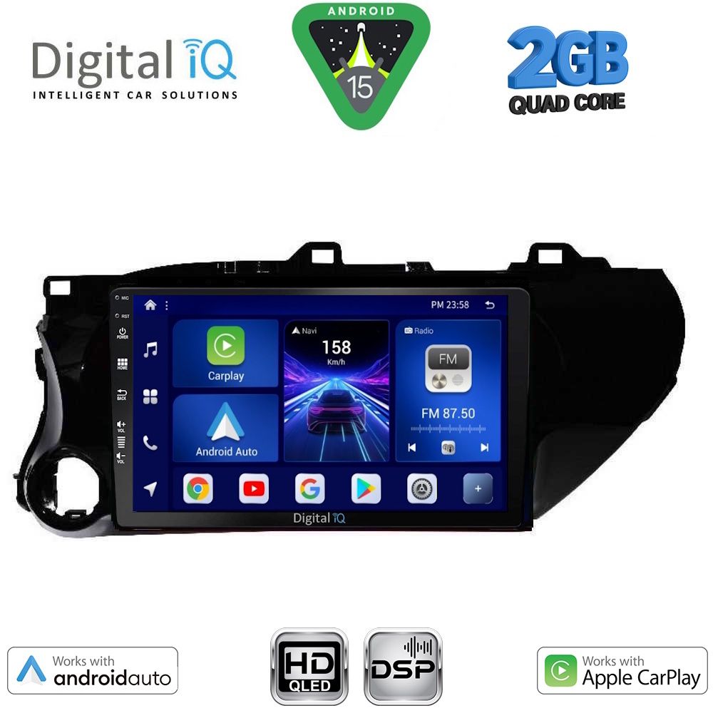 DIGITAL IQ BXC 3721_CPAA (10inc) MULTIMEDIA TABLET for TOYOTA HILUX mod. 2017-2026 DIGITAL IQ BXC 3721_CPAA (10inc) MULTIMEDIA TABLET for TOYOTA HILUX mod. 2017-2026