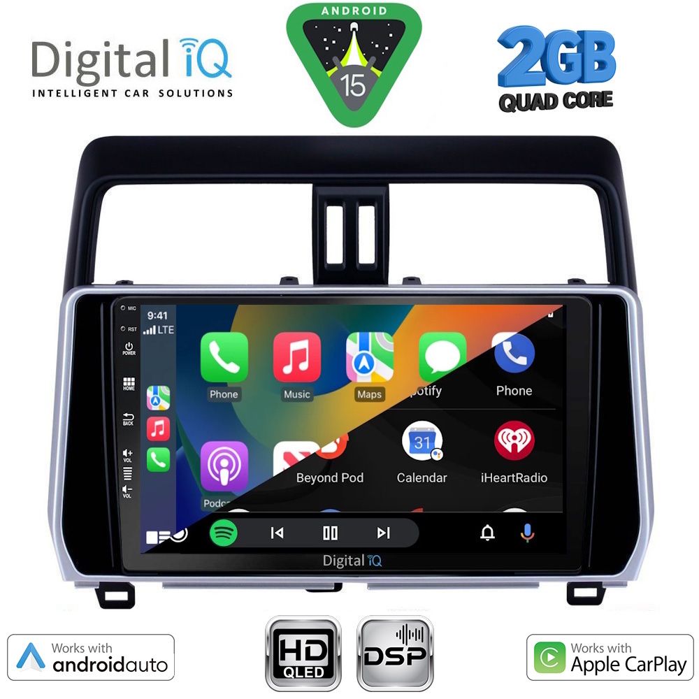 DIGITAL IQ BXC 3739_CPAA (10inc) MULTIMEDIA TABLET for TOYOTA LAND CRUISER - PRADO mod. 2019-2023 DIGITAL IQ BXC 3739_CPAA (10inc) MULTIMEDIA TABLET for TOYOTA LAND CRUISER - PRADO mod. 2019-2023