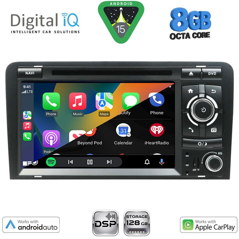 DIGITAL IQ BXF 749_CPAA (7'' DVD) MULTIMEDIA SYSTEM for AUDI A3 mod. 2003-2012 DIGITAL IQ BXF 749_CPAA (7'' DVD) MULTIMEDIA SYSTEM for AUDI A3 mod. 2003-2012