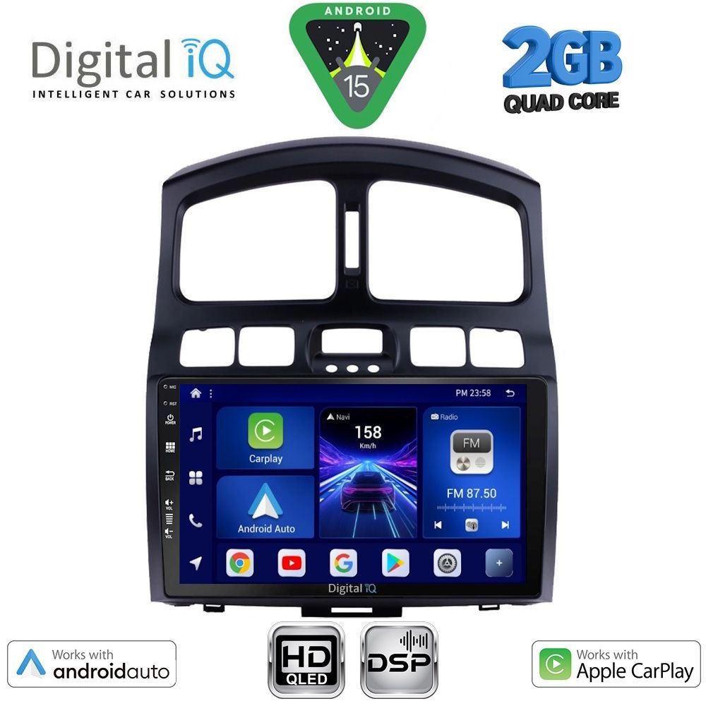 DIGITAL IQ BXC 3236_CPAA (9inc) MULTIMEDIA TABLET for HYUNDAI SANTA FE mod. 2003-2006 DIGITAL IQ BXC 3236_CPAA (9inc) MULTIMEDIA TABLET for HYUNDAI SANTA FE mod. 2003-2006
