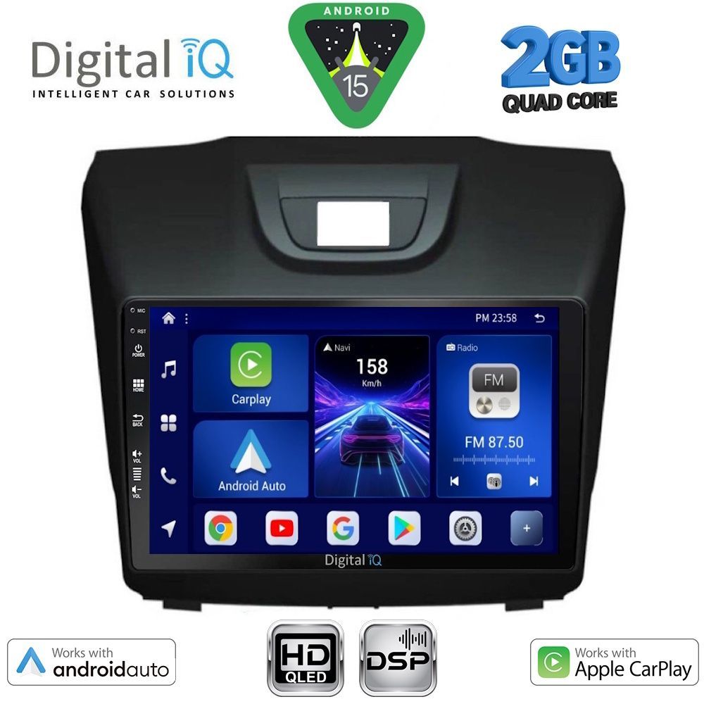 DIGITAL IQ BXC 3255_CPAA (9inc) MULTIMEDIA TABLET for ISUZU DMAX mod. 2012-2020 DIGITAL IQ BXC 3255_CPAA (9inc) MULTIMEDIA TABLET for ISUZU DMAX mod. 2012-2020
