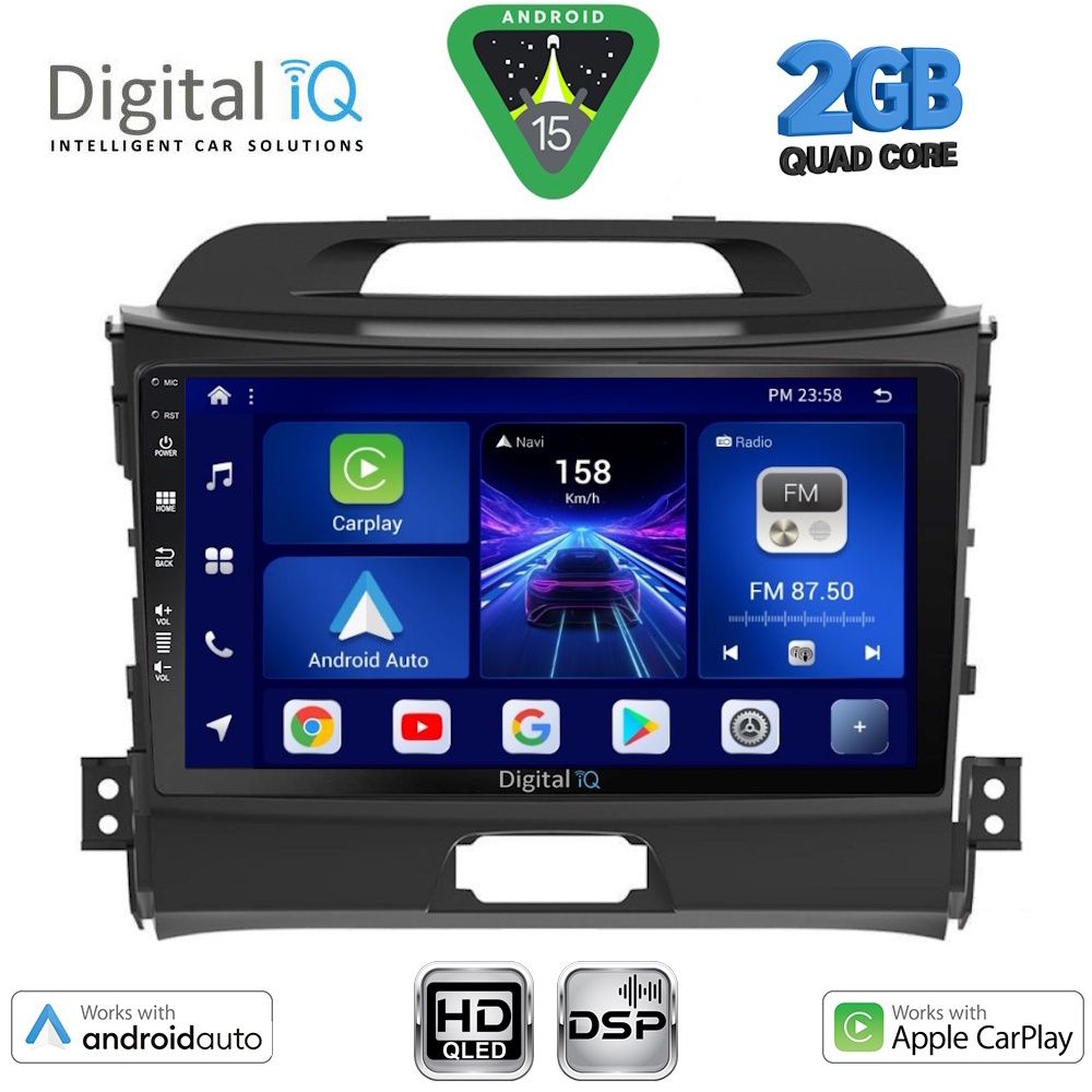DIGITAL IQ BXC 3325_CPAA (9inc) MULTIMEDIA TABLET for KIA SPORTAGE mod. 2010-2015 DIGITAL IQ BXC 3325_CPAA (9inc) MULTIMEDIA TABLET for KIA SPORTAGE mod. 2010-2015