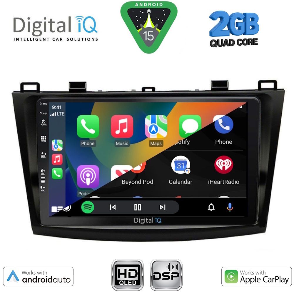DIGITAL IQ BXC 3366_CPAA (9inc) MULTIMEDIA TABLET for MAZDA 3 mod. 2009-2014 DIGITAL IQ BXC 3366_CPAA (9inc) MULTIMEDIA TABLET for MAZDA 3 mod. 2009-2014
