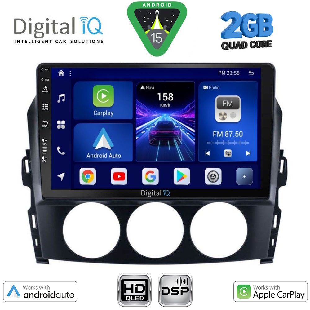 DIGITAL IQ BXC 3392_CPAA (9inc) MULTIMEDIA TABLET for MAZDA MX5 mod. 2005-2015 DIGITAL IQ BXC 3392_CPAA (9inc) MULTIMEDIA TABLET for MAZDA MX5 mod. 2005-2015